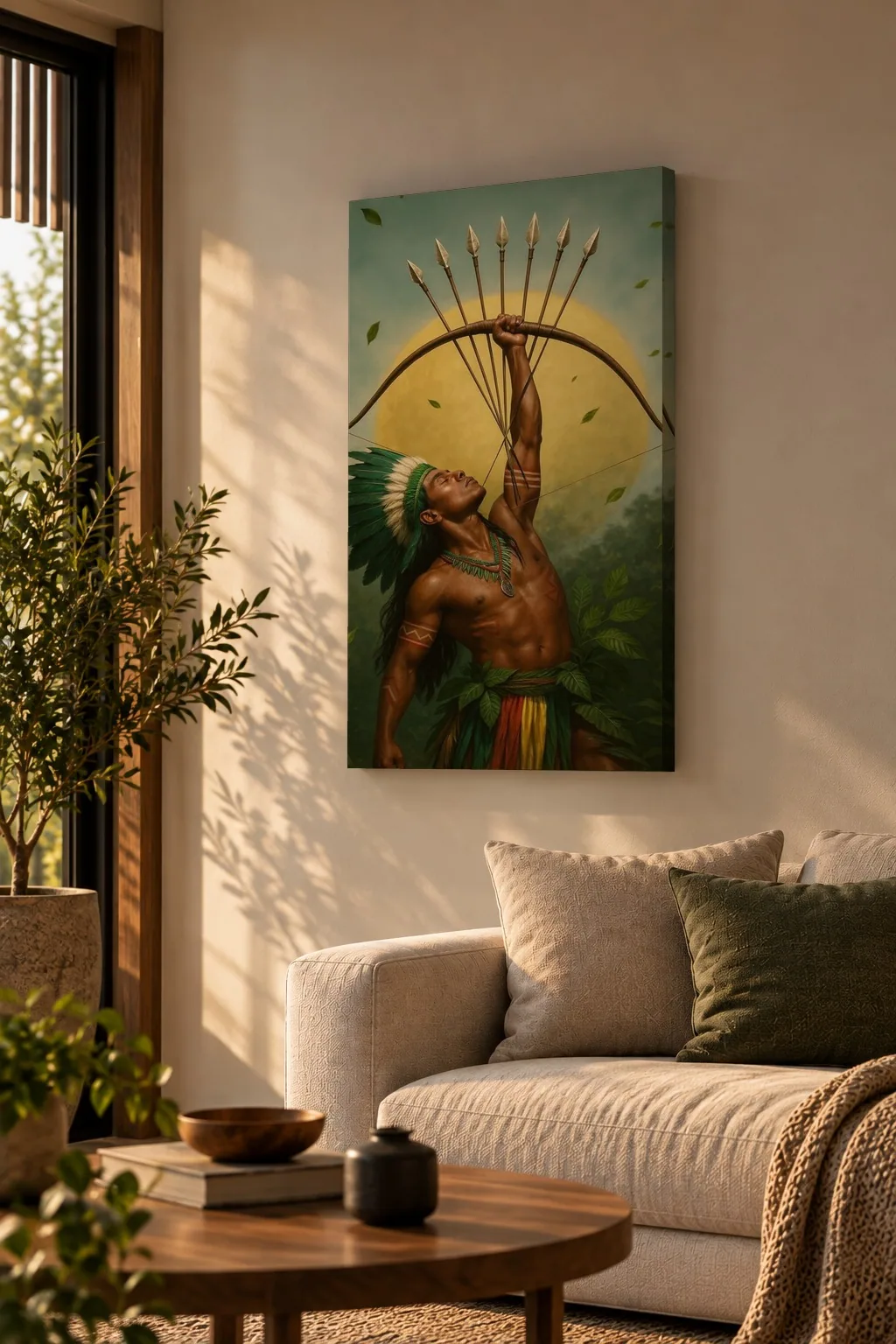 Quadro Arqueiro do Sol na parede
