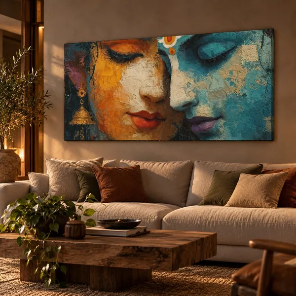 Quadro Beijo Divino na parede