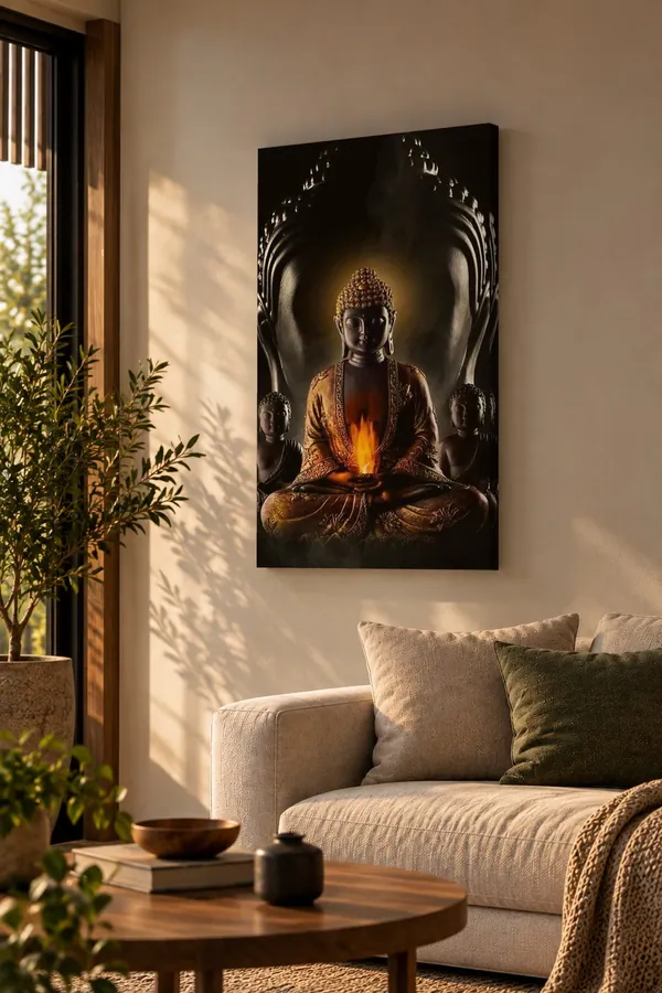 Quadro Buda da Chama Interior na parede