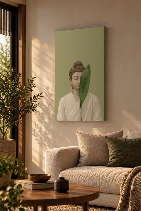 Quadro Buda Sereno na parede