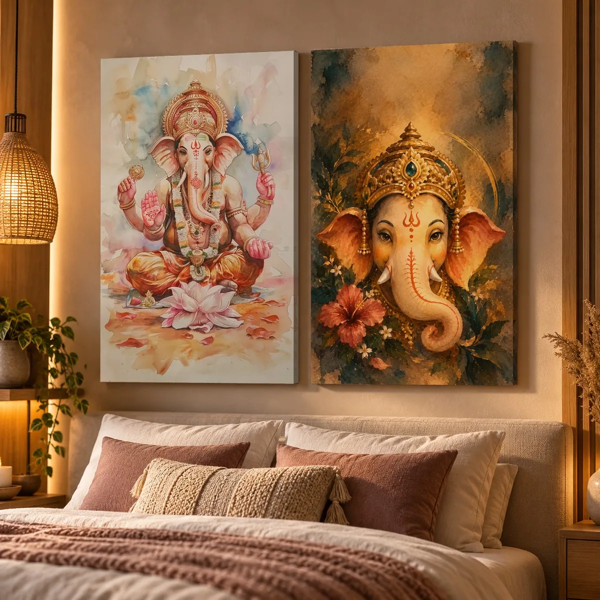 Composição Dupla Ganesha na parede