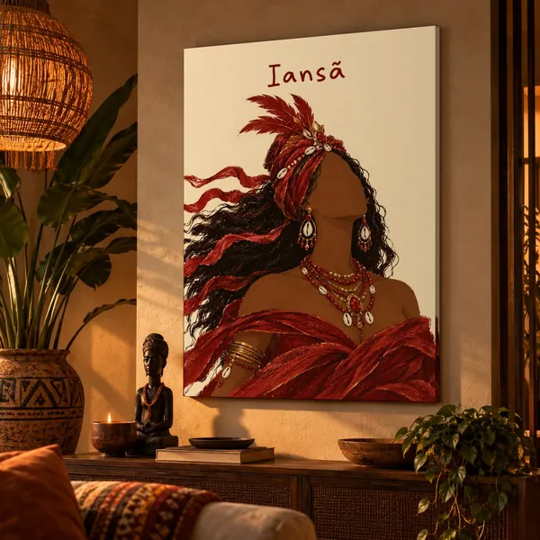 Quadro Iansã na parede