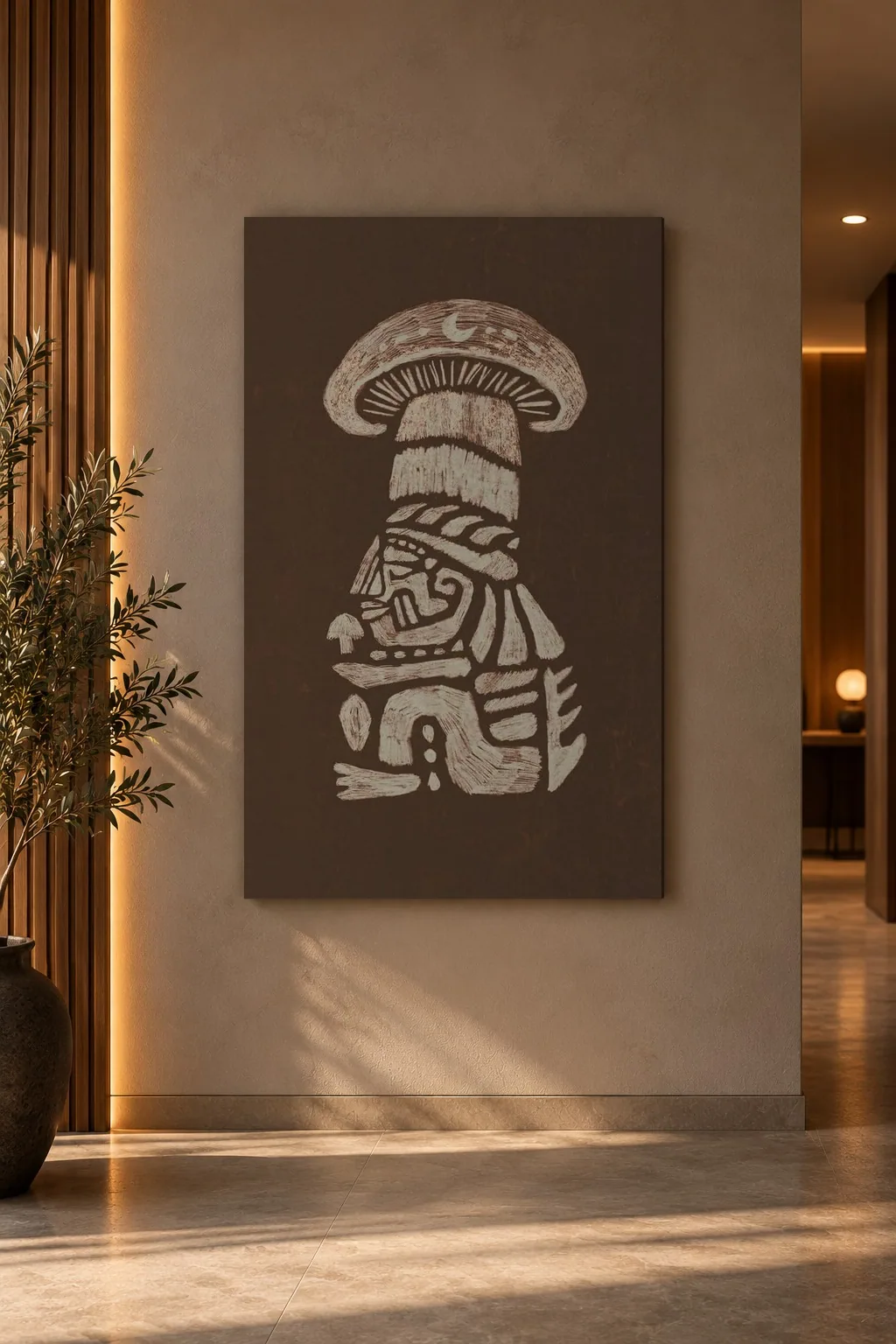 Quadro Ídolo do Cogumelo na parede