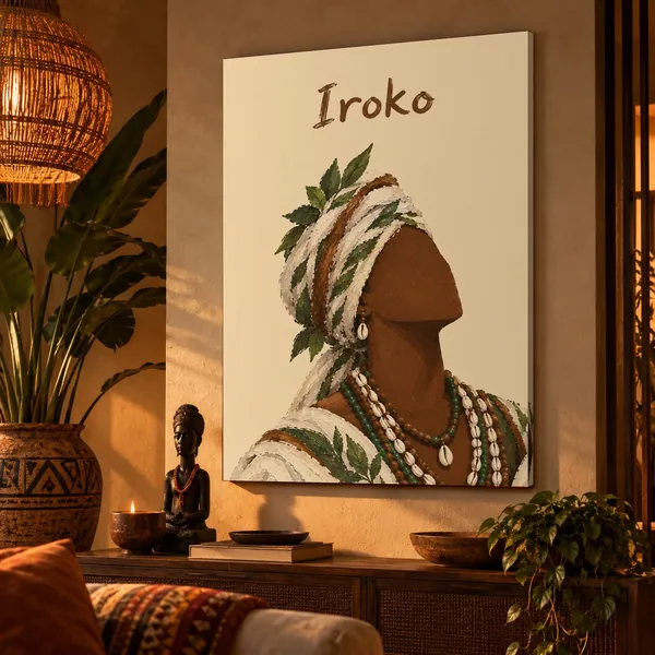 Quadro Iroko na parede