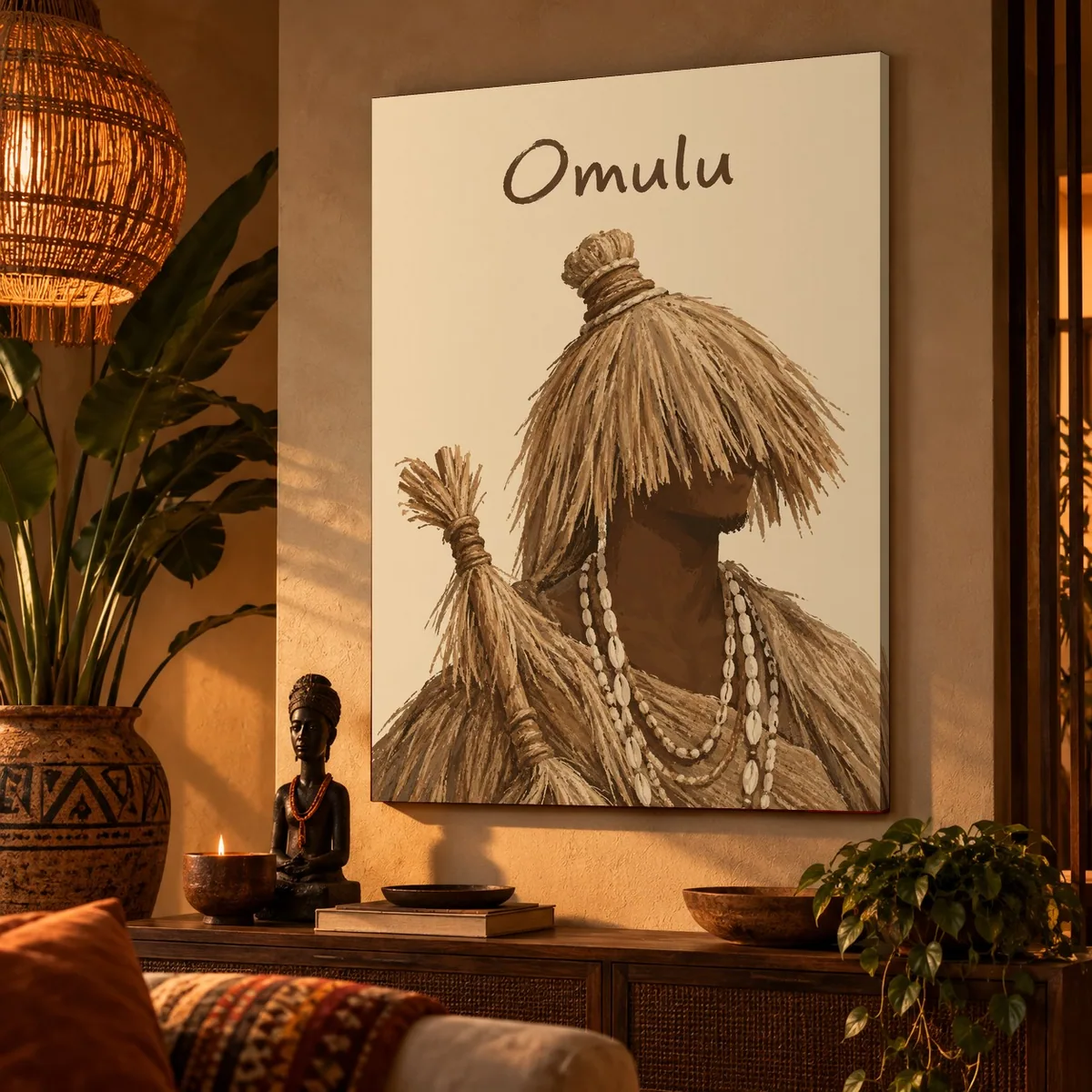 Quadro Omulu na parede