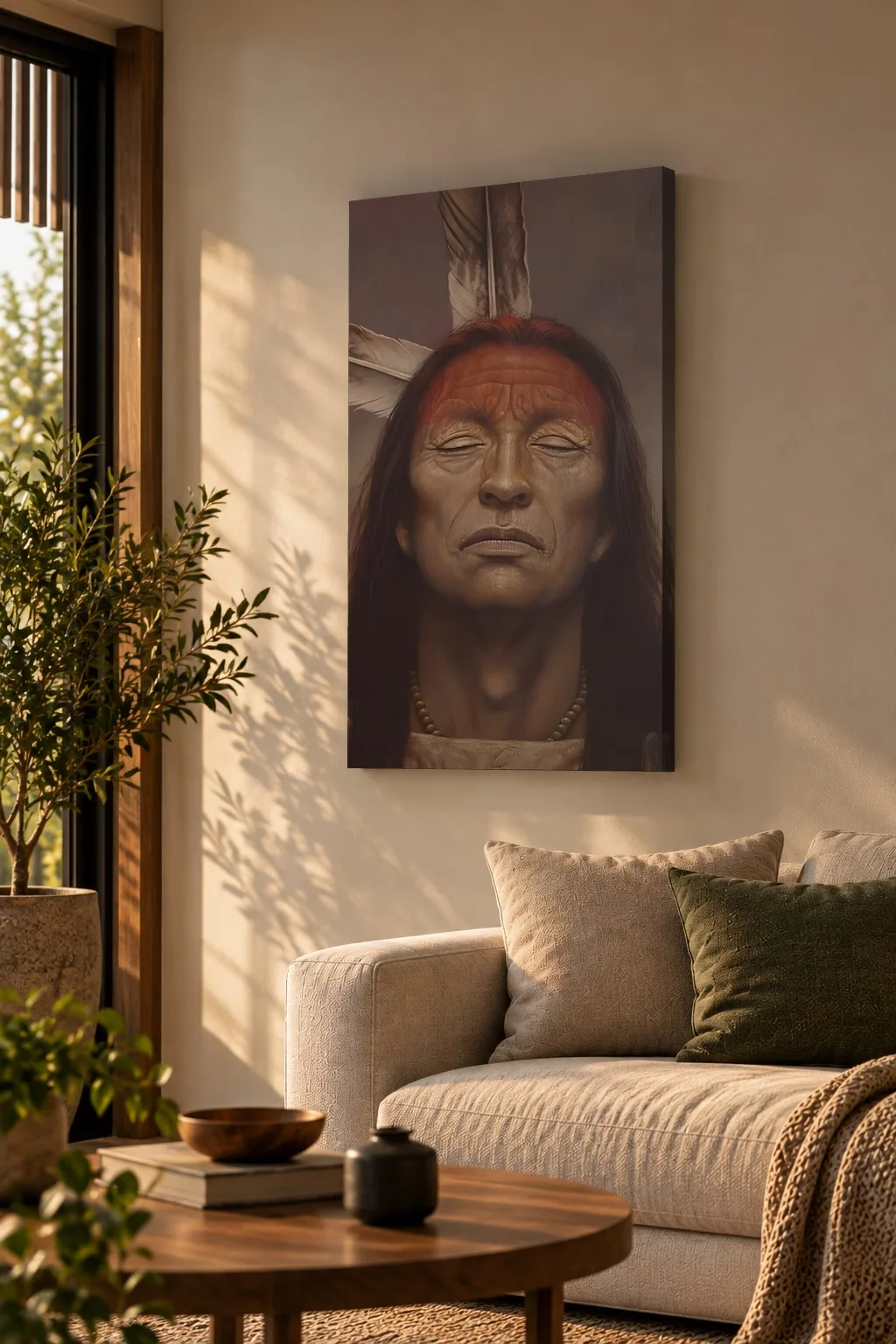 Quadro Sabedoria Ancestral na parede