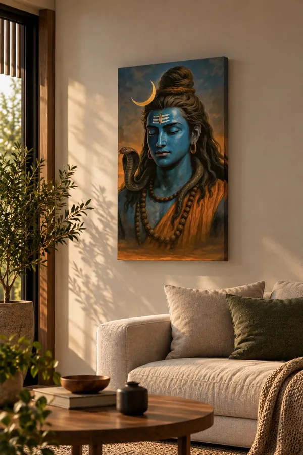 Quadro Shiva em Meditação na parede