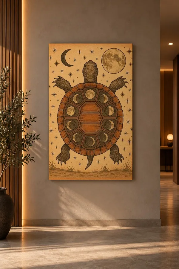 Quadro Tartaruga Lunar na parede