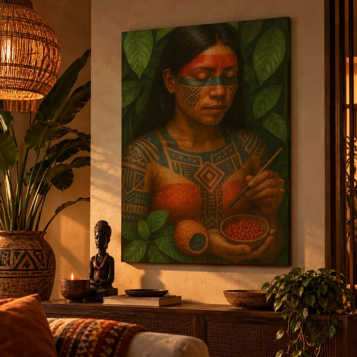Quadro Urucum na parede