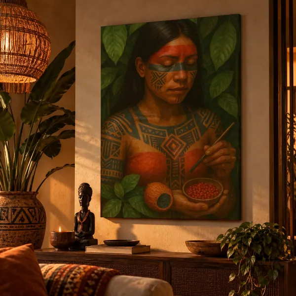 Quadro Urucum na parede
