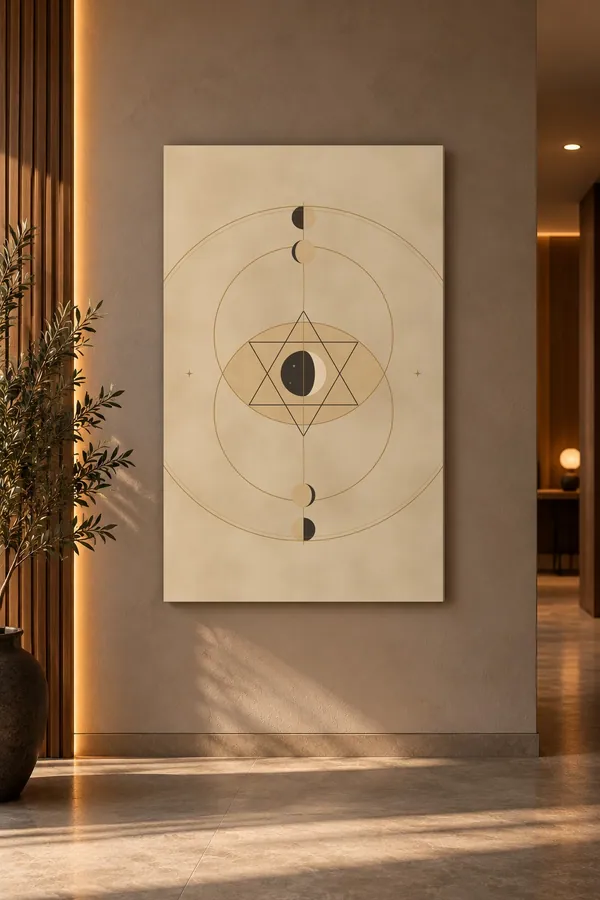 Quadro Vesica Piscis na parede