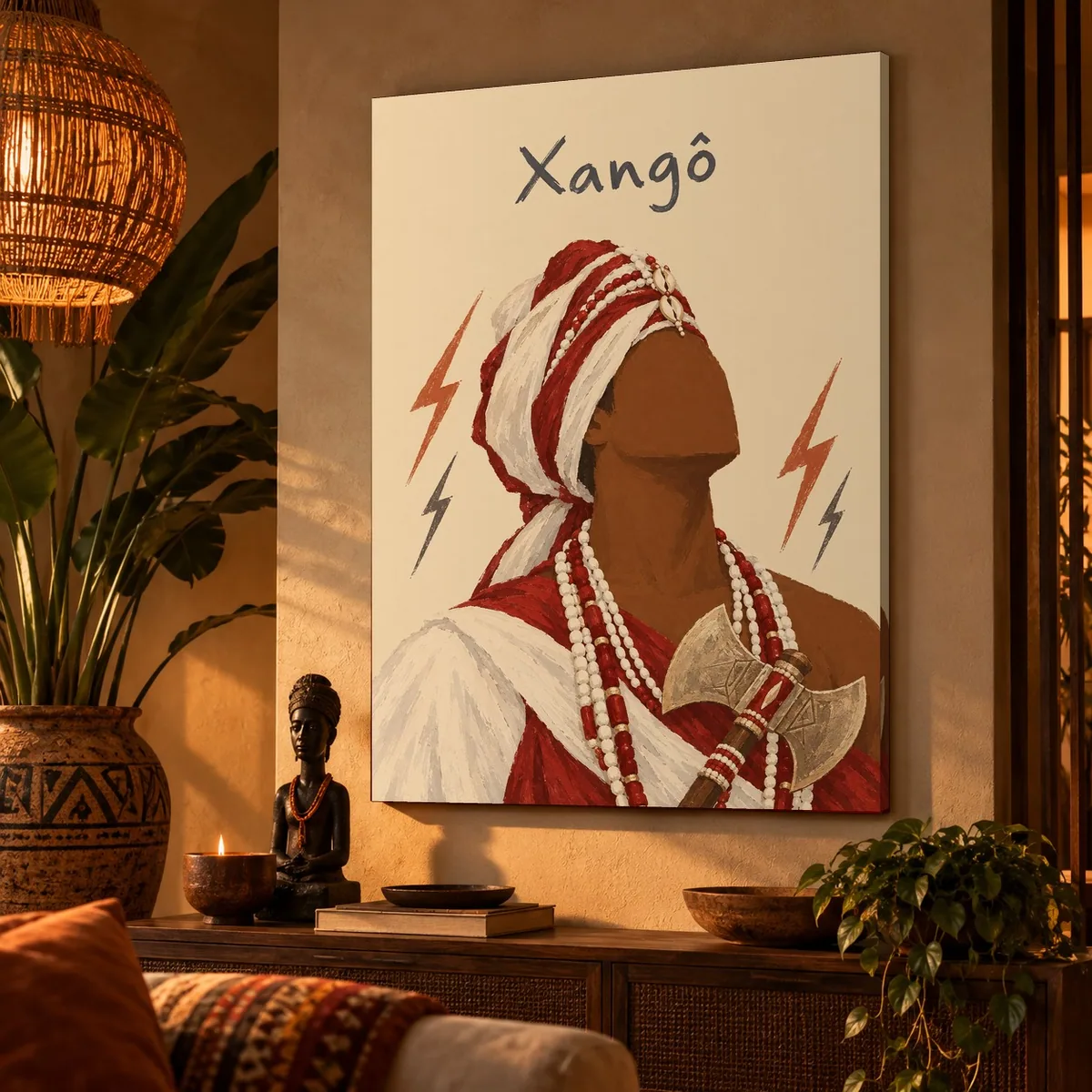 Quadro Xangô na parede