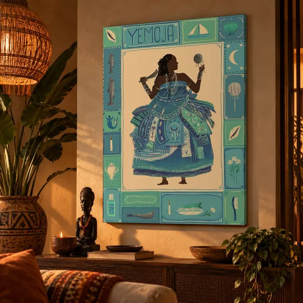 Quadro Yemọja na parede